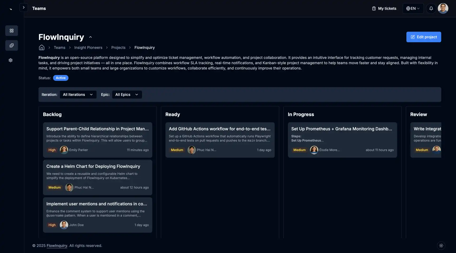 FlowInquiry screenshots